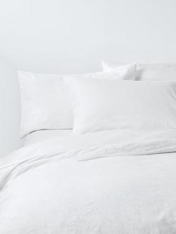 John Lewis Hemsby Duvet Cover Set, White, White