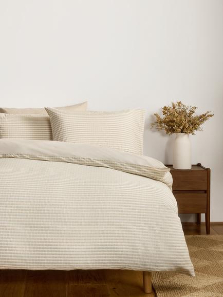 John Lewis Lowestoft Duvet Cover Set - view 2, Bronze