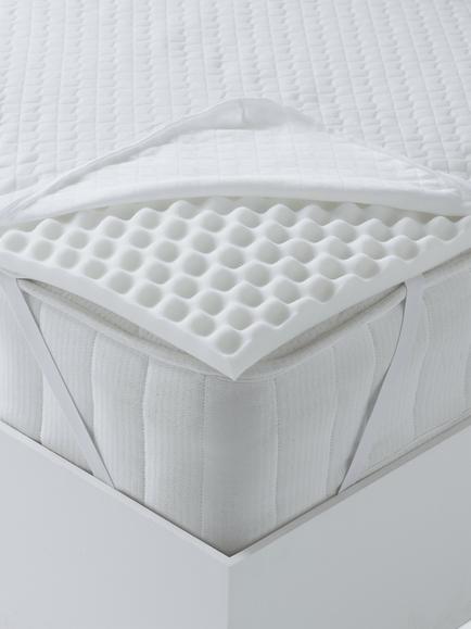 John Lewis Specialist Support 3-Zone Memory Foam Mattress Topper - view 2, White