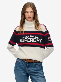 Superdry Apres Ski Roll Neck Jumper, Multi, Multi