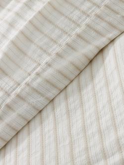 John Lewis Mia Stripe Pure Cotton Weave Bedding - view 2, Natural
