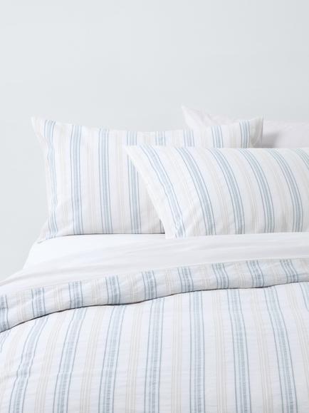 John Lewis Portree Washed Cotton Weave Duvet Cover Set, Multi