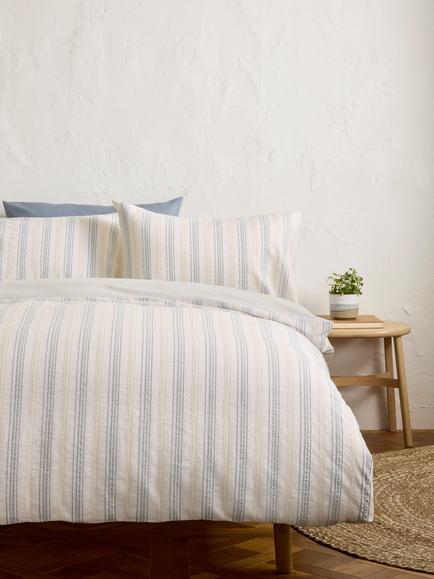 John Lewis Portree Washed Cotton Weave Duvet Cover Set - view 2, Multi