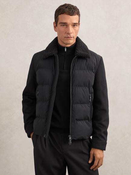 Reiss Maximus Quilted Puffer Jacket, Black