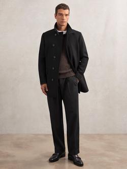 Reiss Riot Wool Blend Coat, Black, Black