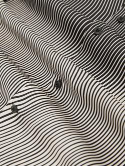 Reiss Baxter Abstract Stripe Shirt, Navy/White - view 2, Navy/White