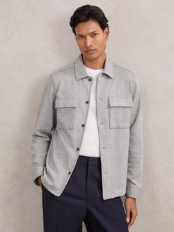 Reiss Layroy Regular Fit Check Shirt, Soft Grey, Soft Grey