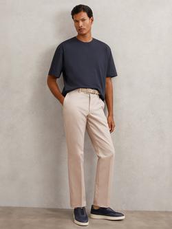 Reiss Tate Pure Cotton Oversized Short Sleeved T-Shirt - view 2, Navy