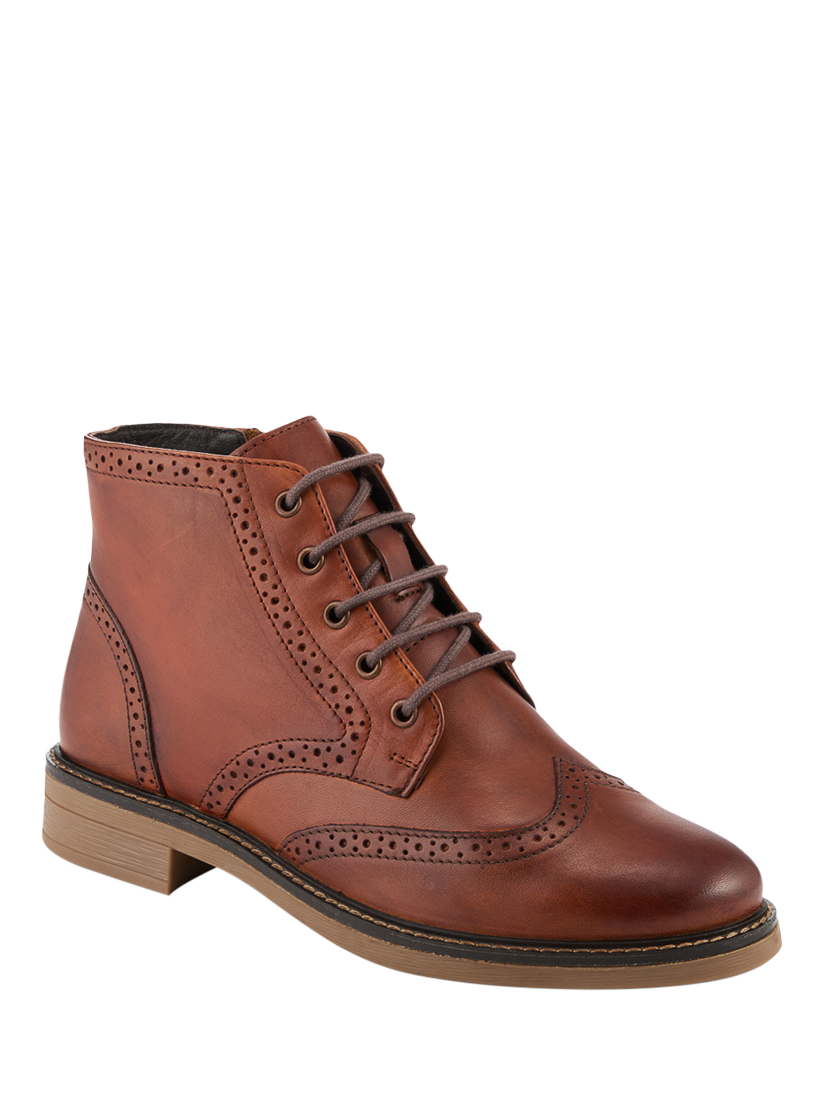 Product image 2 of 5, which shows Jones Bootmaker Novi2 Leather Ankle Boots, Cognac, 3