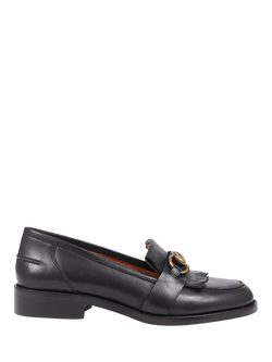 Jones Bootmaker Tricia Leather Loafers, Black, Black