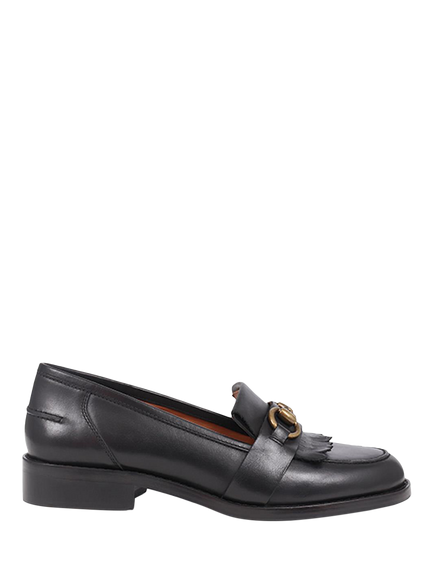 Jones Bootmaker Tricia Leather Loafers, Black, Black