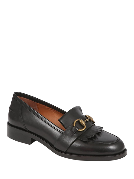 Jones Bootmaker Tricia Leather Loafers, Black - view 2, Black