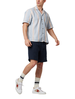 Peregrine Quay Cuban Short Sleeve Shirt, River Stripe - view 2, River Stripe