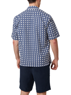 Peregrine Quay Cuban Short Sleeve Shirt, Blue - view 2, Blue