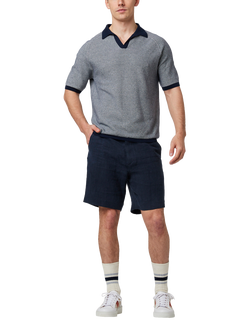 Peregrine Lynton Cotton Regular Fit Short Sleeve Polo Shirt, Navy - view 2, Navy