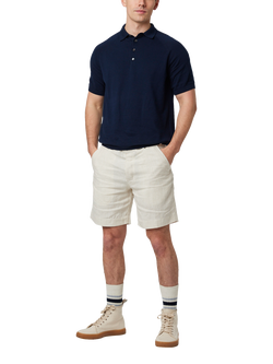 Peregrine Jones Cotton Regular Fit Short Sleeve Polo Shirt - view 2, Navy