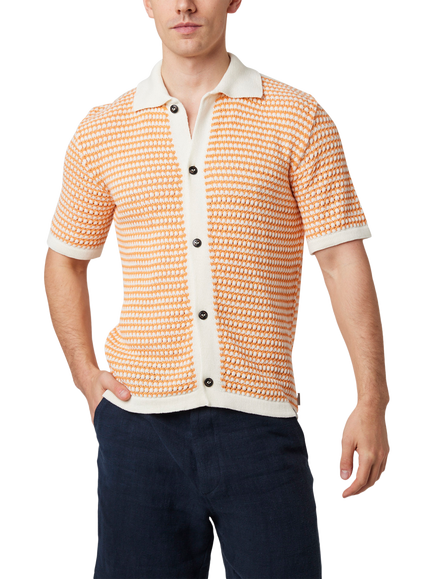 Peregrine Island Crochet Shirt, Apricot, Apricot