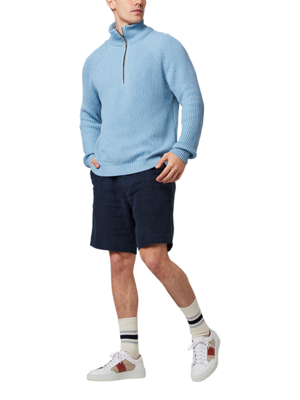 Peregrine Felix Quarter Zip Jumper, Ocean - view 2, Ocean