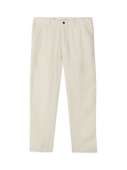 Peregrine Linen Windsor Trousers, Beige Stripe - view 2, Beige Stripe