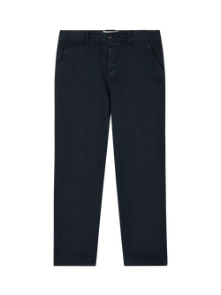 Peregrine Linen Windsor Trousers, Navy Stripe - view 2, Navy Stripe