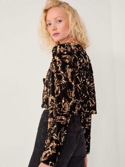 Monsoon Shola Bow Detail Sequin Jacket, Black - view 2, Black