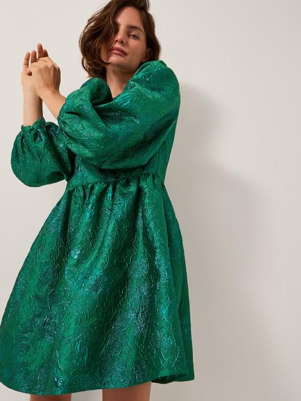 Monsoon Jolene Smock Mini Dress, Green