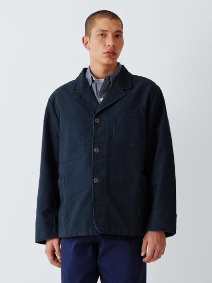 Nigel Cabourn Moleskin Utility Jacket, Dark Navy, Dark Navy