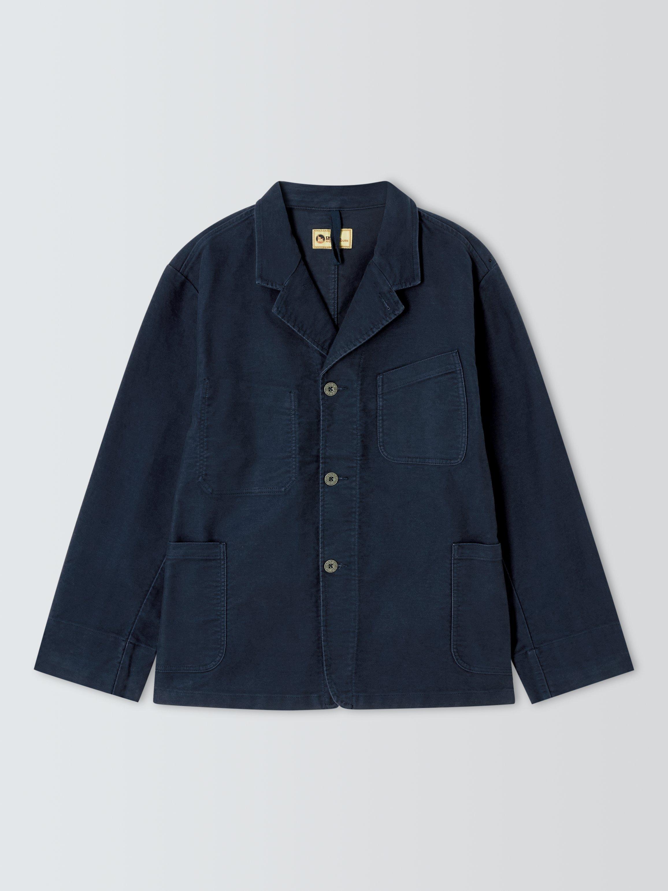 Product image 1 of 1, which shows Nigel Cabourn Moleskin Utility Jacket, Dark Navy, 48R