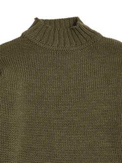 Nigel Cabourn High Neck Wool Jumper, Army - view 2, Army