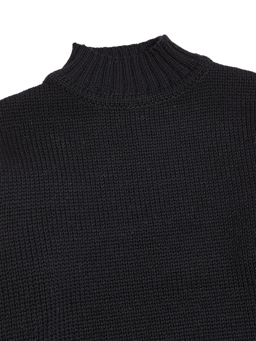 Product image 2 of 4, which shows Nigel Cabourn High Neck Wool Jumper, Navy, 46R