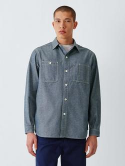 Nigel Cabourn Cotton Regular Fit Chambray Shirt, Indigo, Indigo