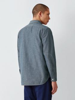 Nigel Cabourn Cotton Regular Fit Chambray Shirt, Indigo - view 2, Indigo