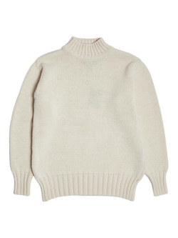 Nigel Cabourn High Neck Wool Jumper, Oatmeal, Oatmeal