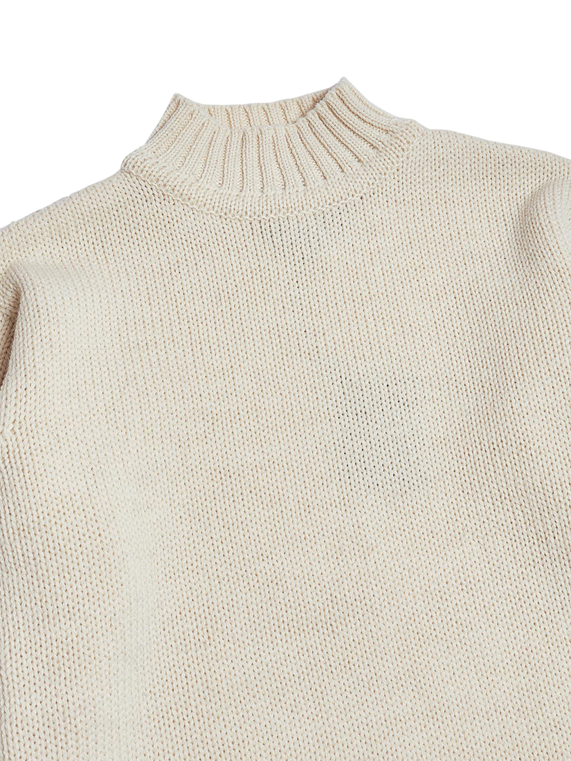 Product image 2 of 4, which shows Nigel Cabourn High Neck Wool Jumper, Oatmeal, 46R