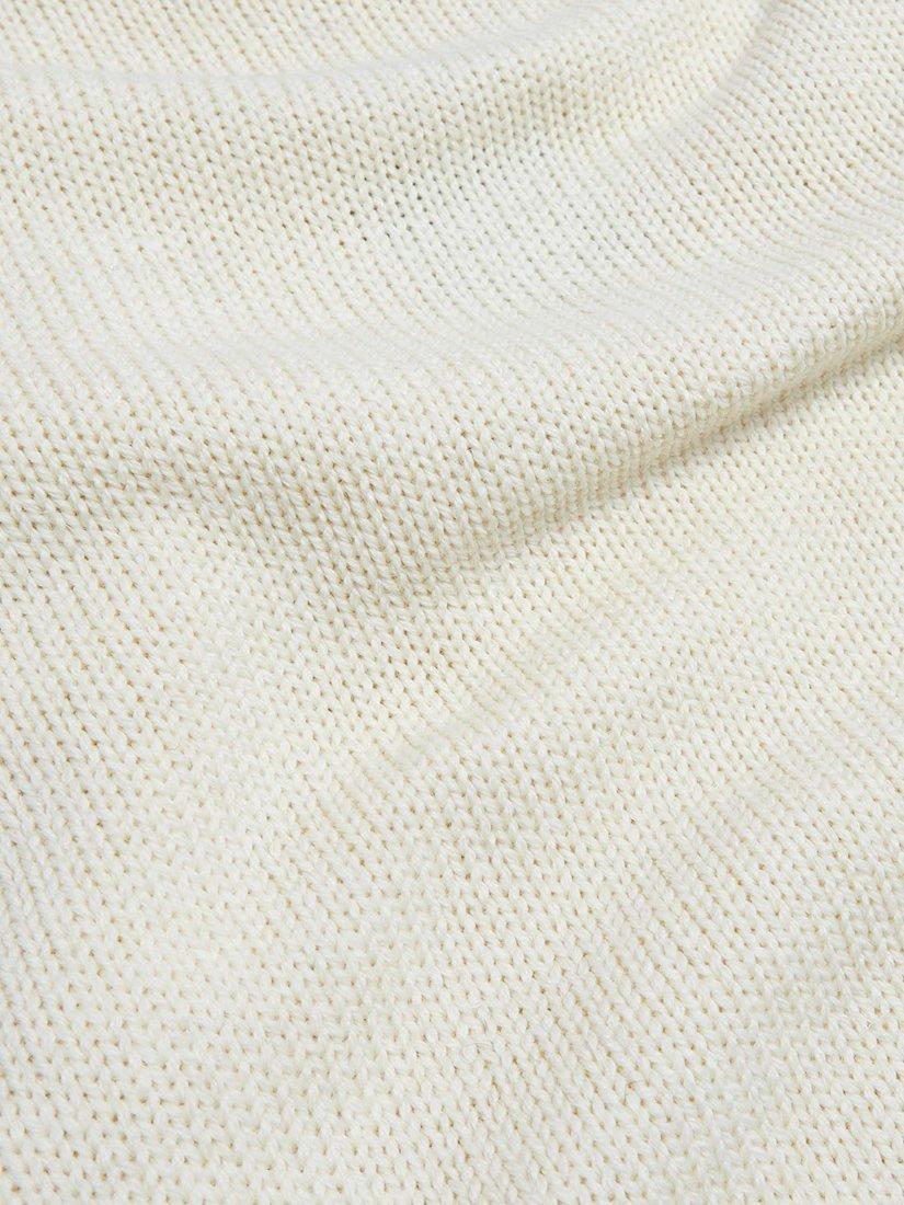 Product image 4 of 4, which shows Nigel Cabourn High Neck Wool Jumper, Oatmeal, 46R