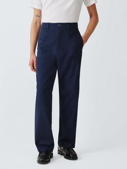 Nigel Cabourn Herringbone Chore Pants, Dark Navy, Dark Navy