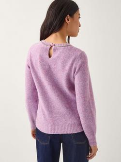 Monsoon Ellen Diamante Embellished Jumper, Lilac - view 2, Lilac