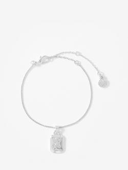 Mint Velvet Rectangular Pendant Bracelet, Silver, Silver