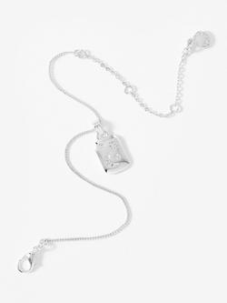 Mint Velvet Rectangular Pendant Bracelet, Silver - view 2, Silver