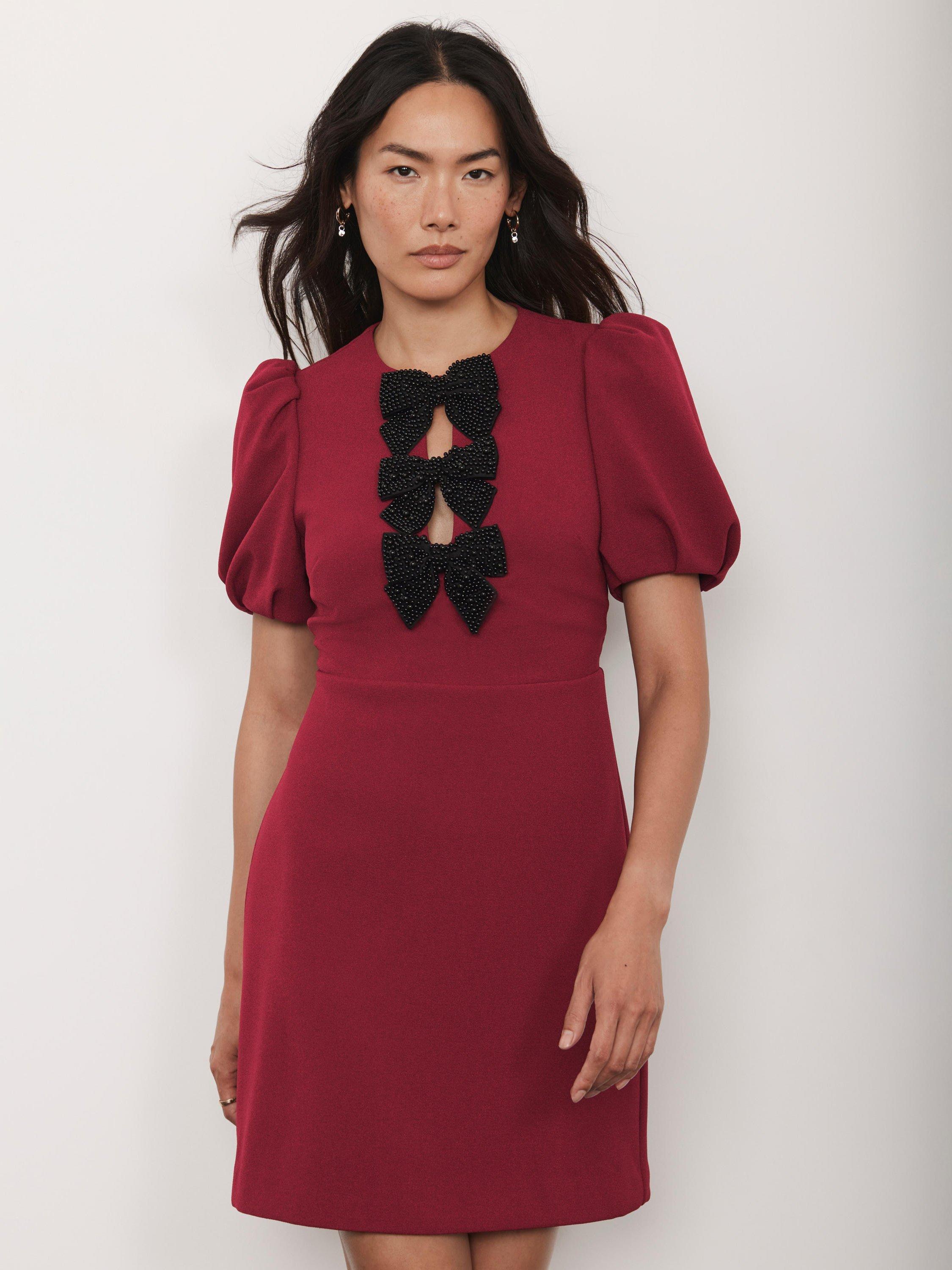 Mint Velvet Bow Detail Mini Dress