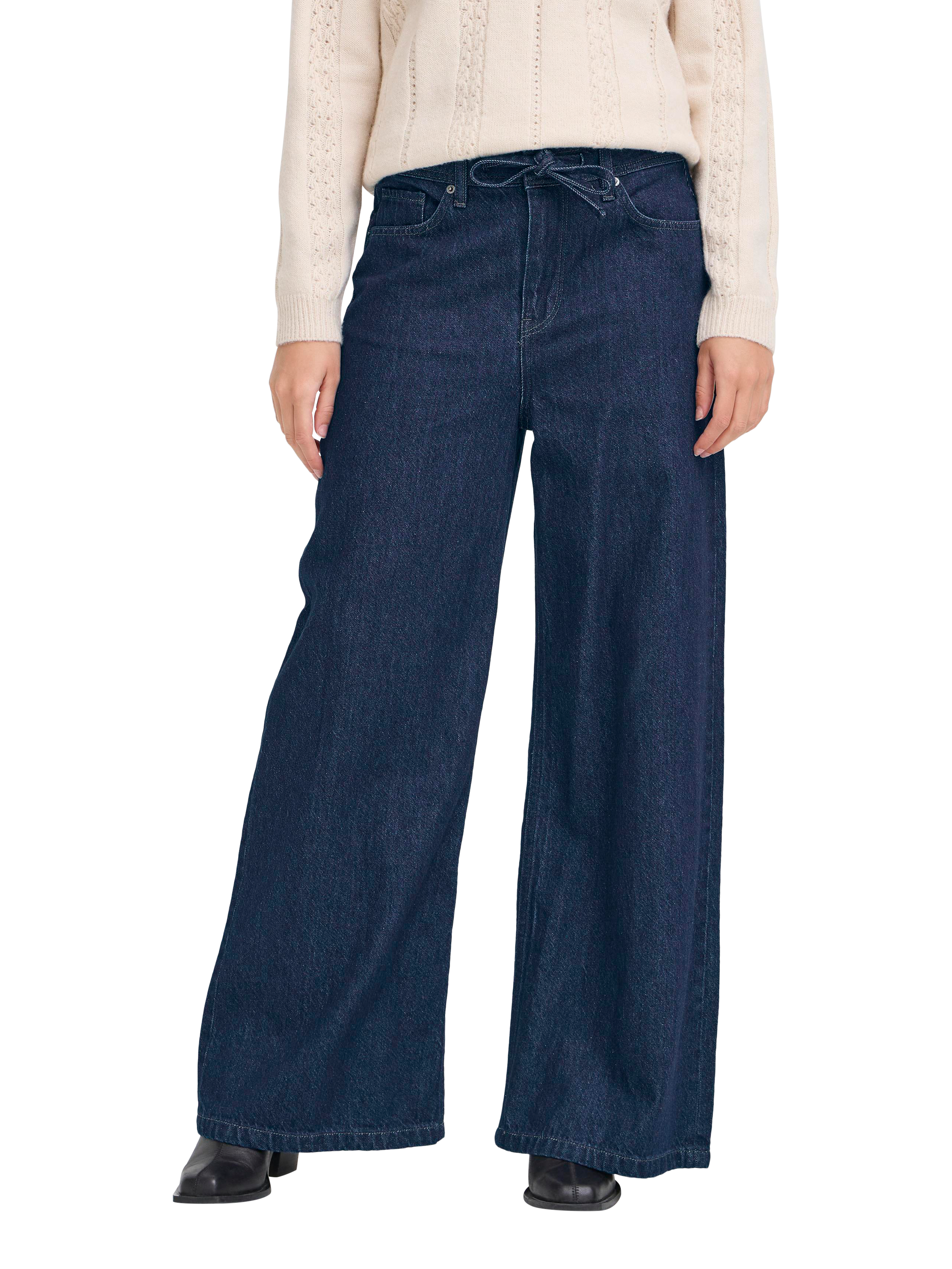 Product image 1 of 7, which shows ICHI Berisel Trousers, Denim Authentic Blue, 25R