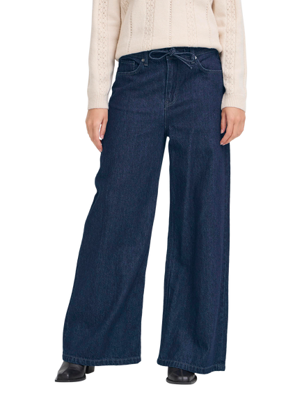 ICHI Berisel Trousers, Denim Authentic Blue, Denim Authentic Blue