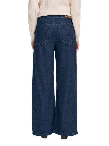 ICHI Berisel Trousers, Denim Authentic Blue - view 2, Denim Authentic Blue