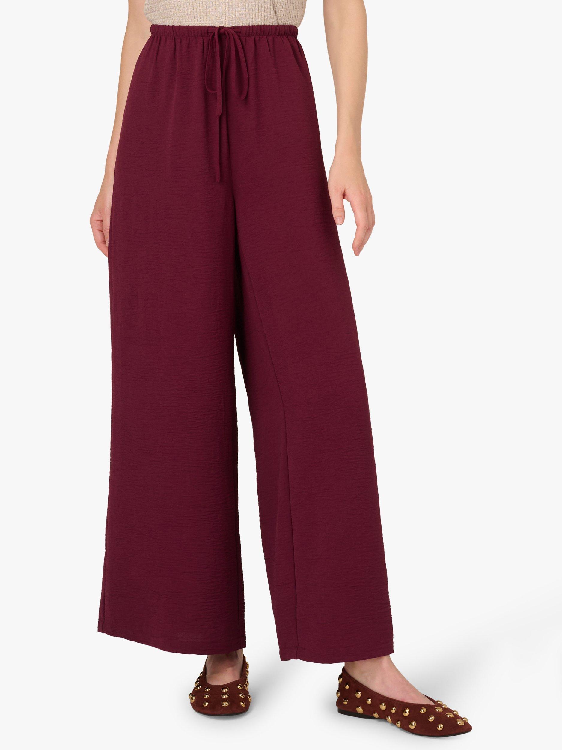 Product image 1 of 6, which shows Adrianna Papell Elasticated Wide Leg Trousers, Fig, S