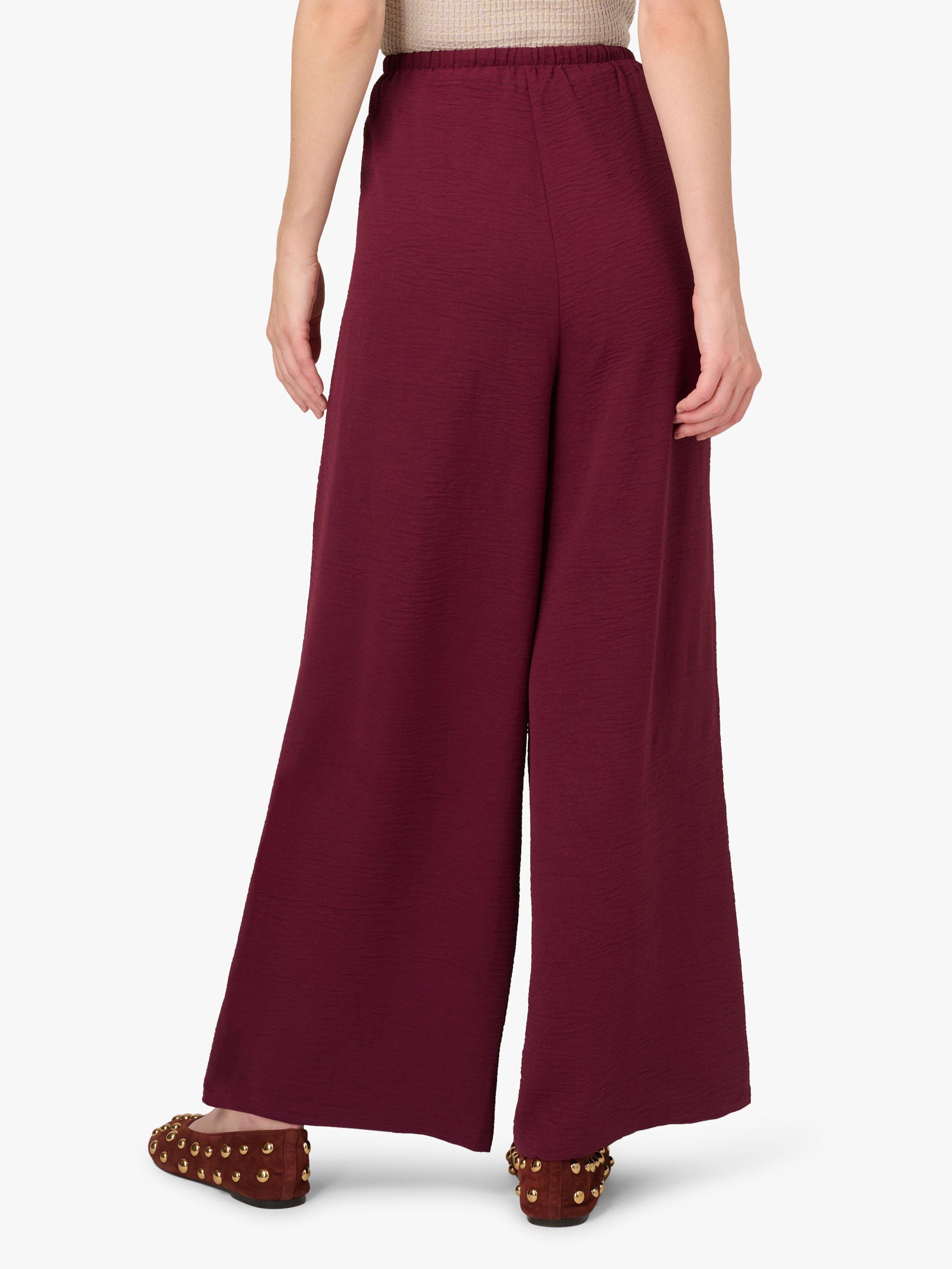 Product image 2 of 6, which shows Adrianna Papell Elasticated Wide Leg Trousers, Fig, S