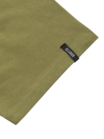 ELLIKER Rill Bug Cotton Regular Fit T-Shirt - view 2, Khaki