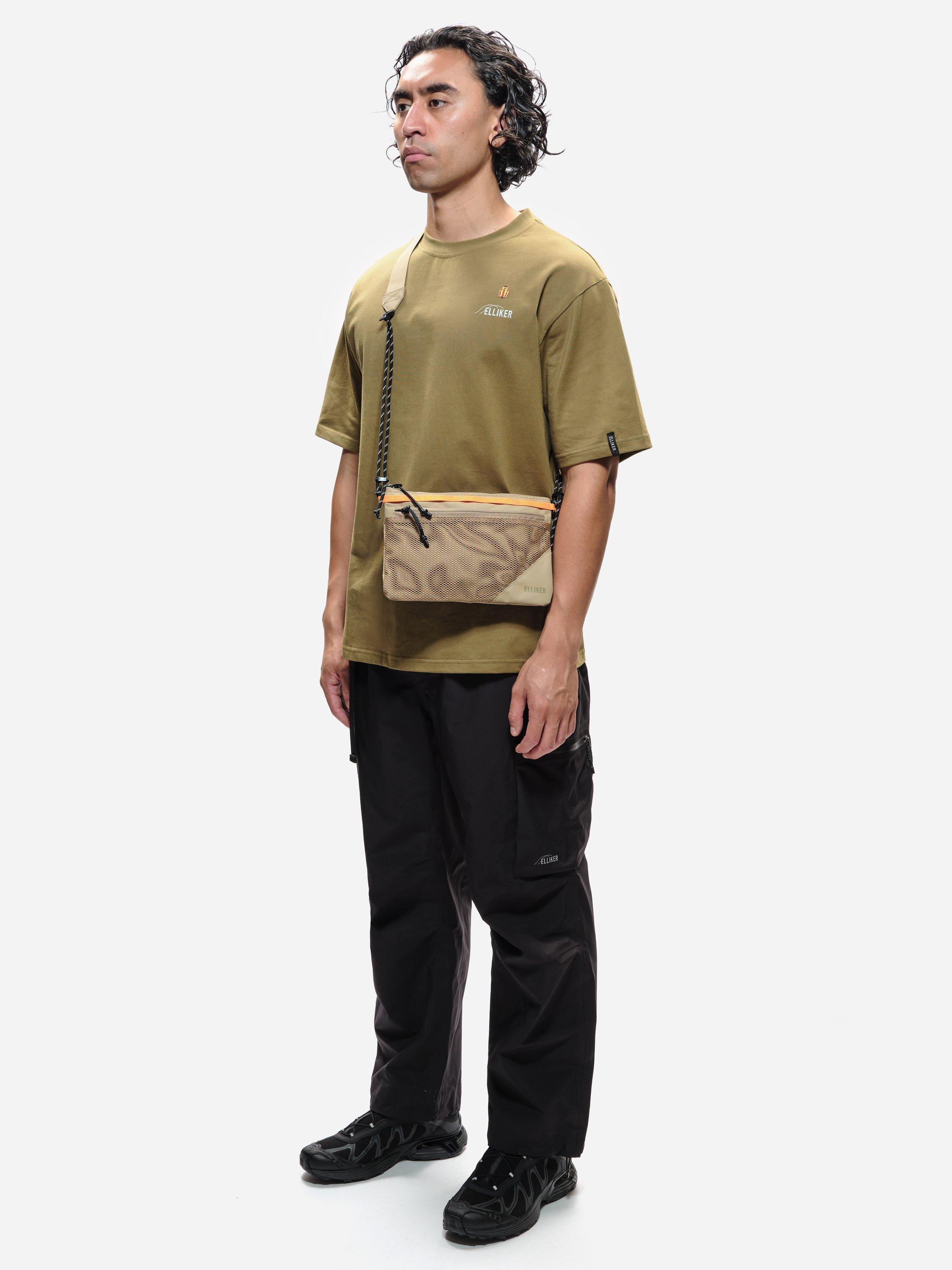 Product image 9 of 11, which shows ELLIKER Rill Bug Cotton Regular Fit T-Shirt, Khaki, XS