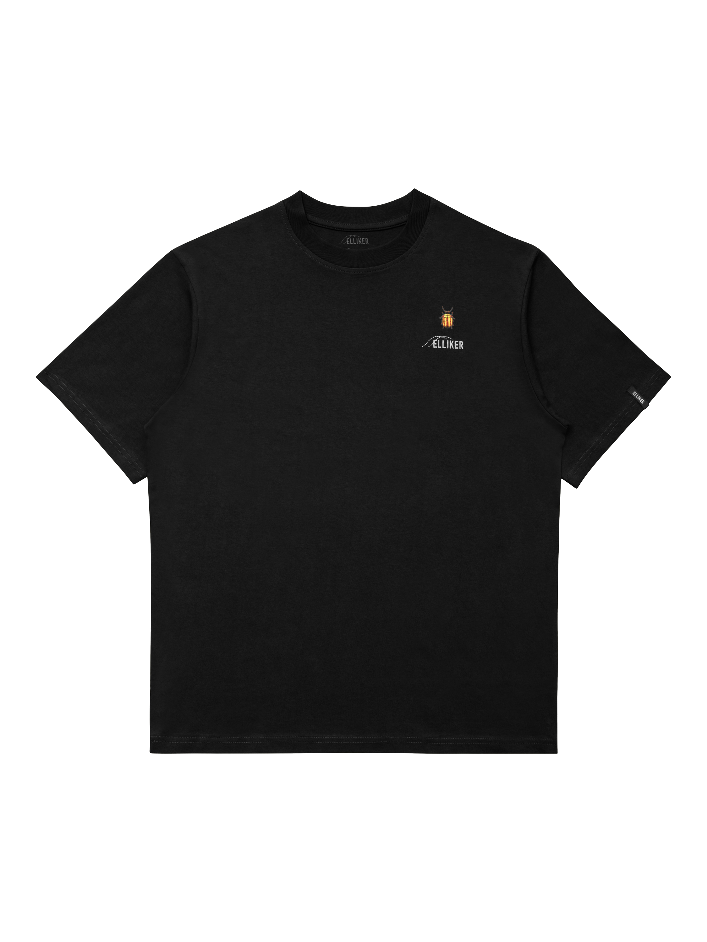 Product image 3 of 9, which shows ELLIKER Rill Bug Cotton Regular Fit T-Shirt, Black, XS