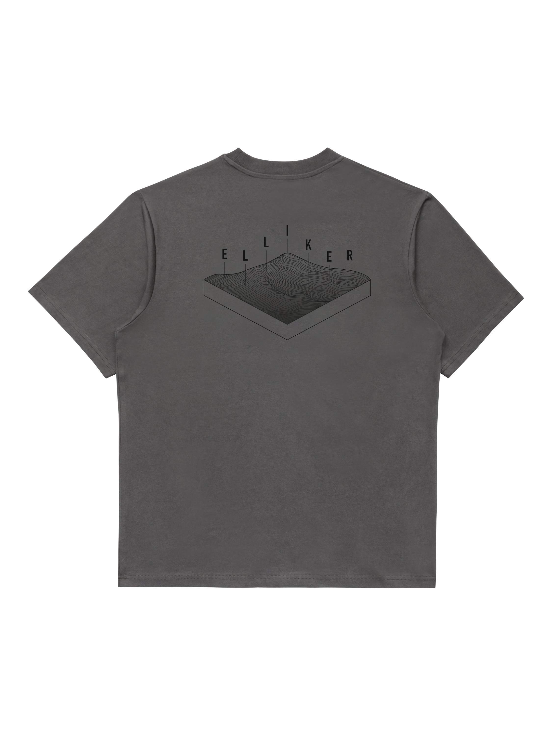 Product image 4 of 9, which shows ELLIKER Rill Hill Cotton Regular Fit T-Shirt, Grey, S