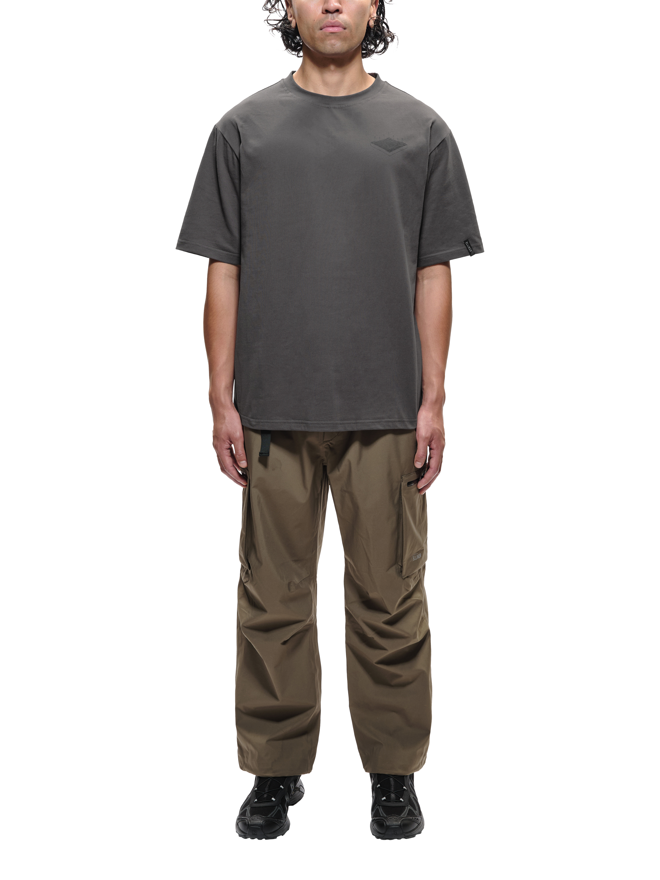 Product image 6 of 9, which shows ELLIKER Rill Hill Cotton Regular Fit T-Shirt, Grey, S